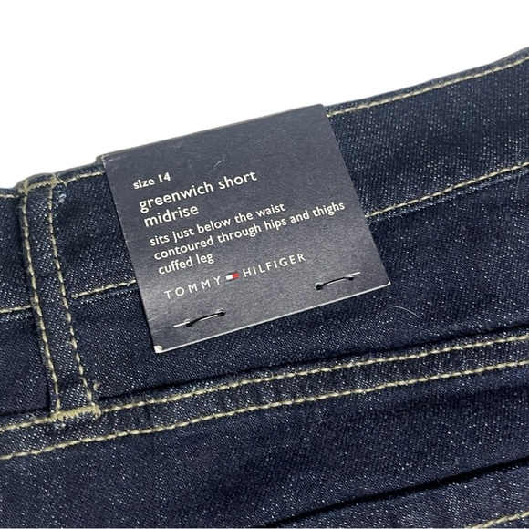 Tommy Hilfiger Dark Denim Jean Shorts Size 14 - Picture 4 of 4